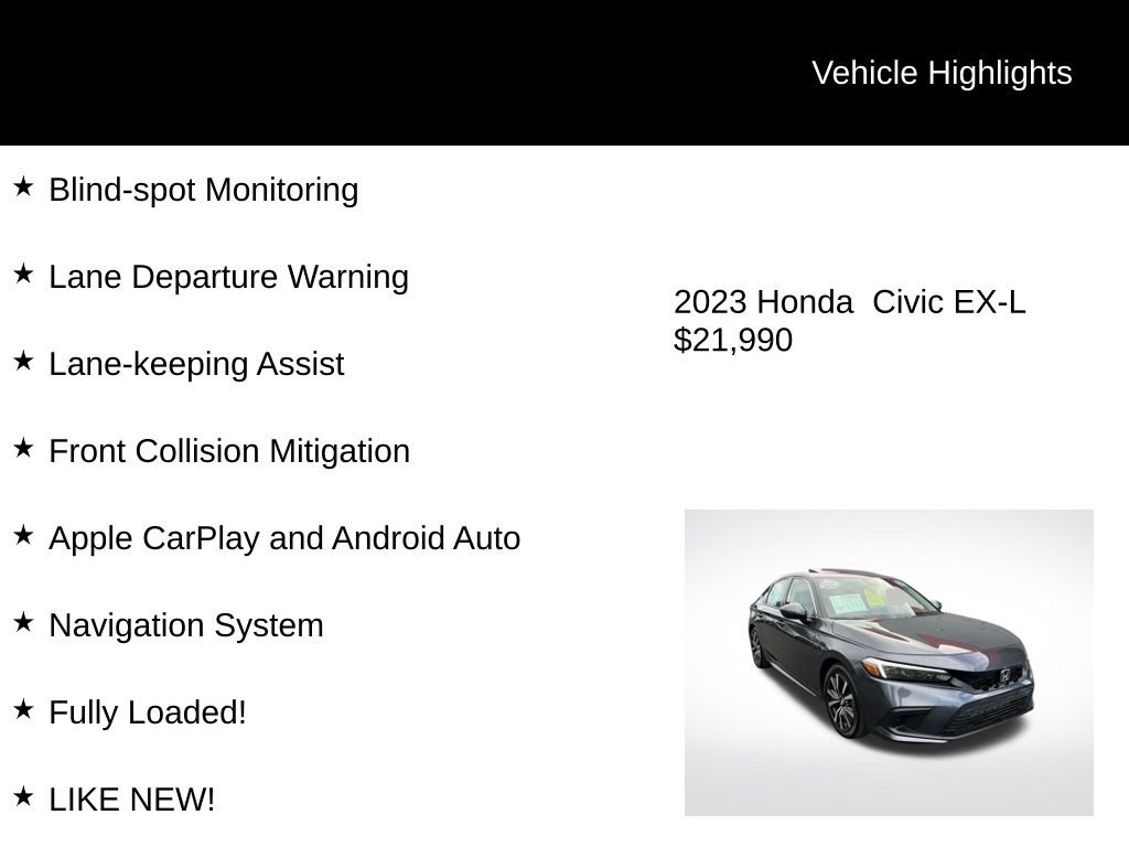Used 2023 Honda Civic EX-L image 4