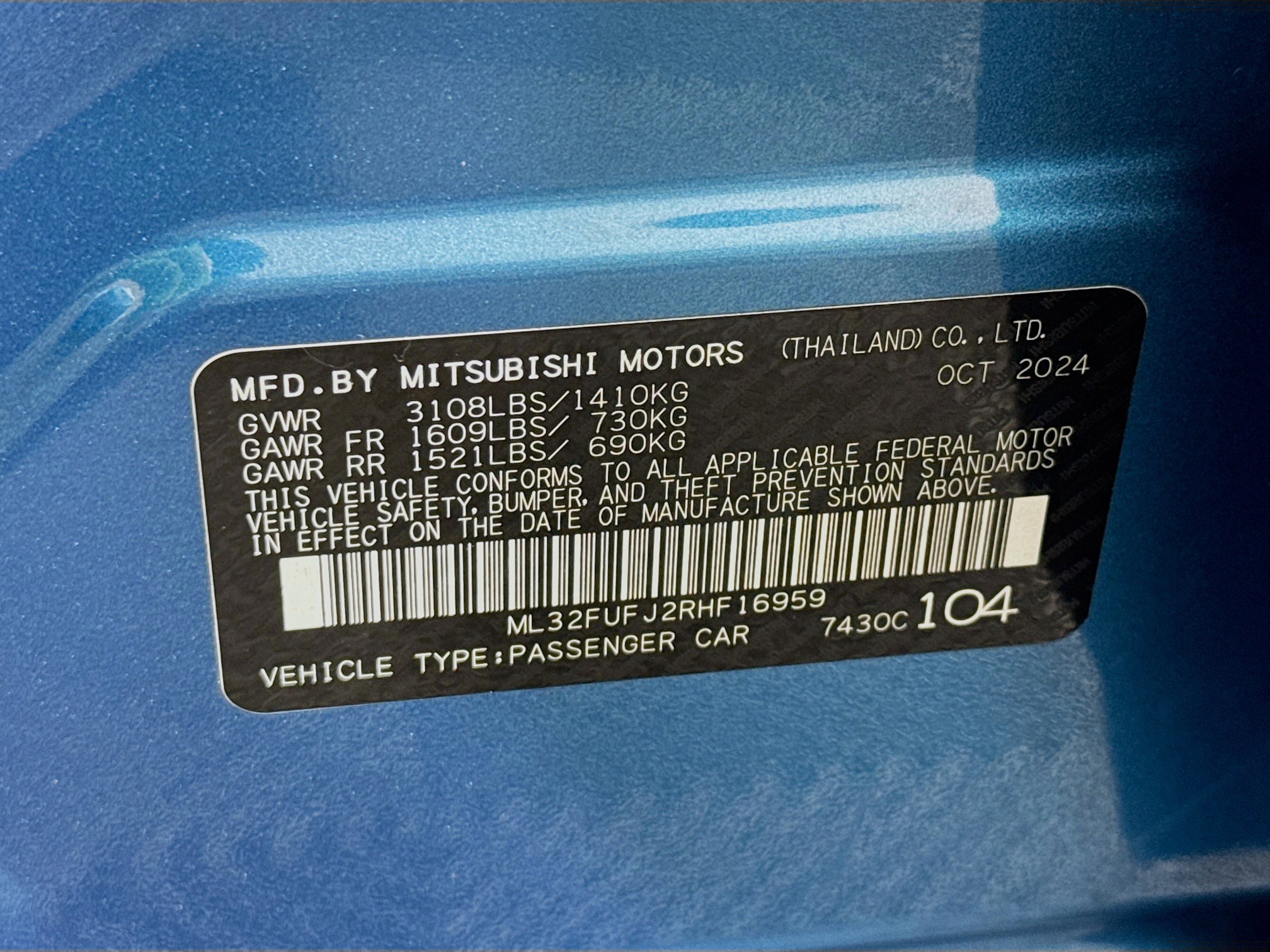Used 2024 Mitsubishi Mirage G4 LE FWD image 69