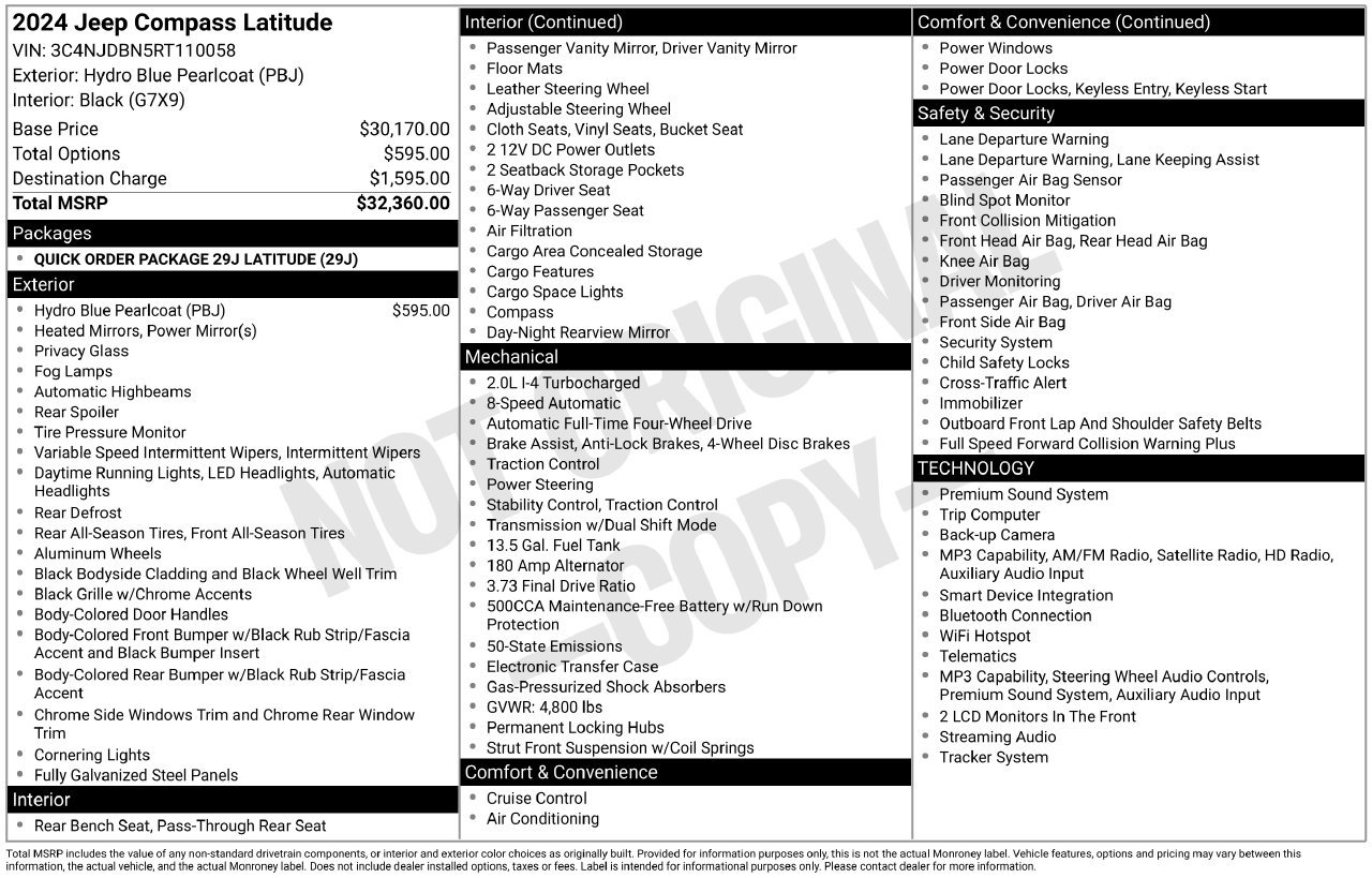 Used 2024 Jeep Compass Latitude AWD/4WD image 5