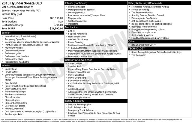 Used 2013 Hyundai Sonata GLS image 12