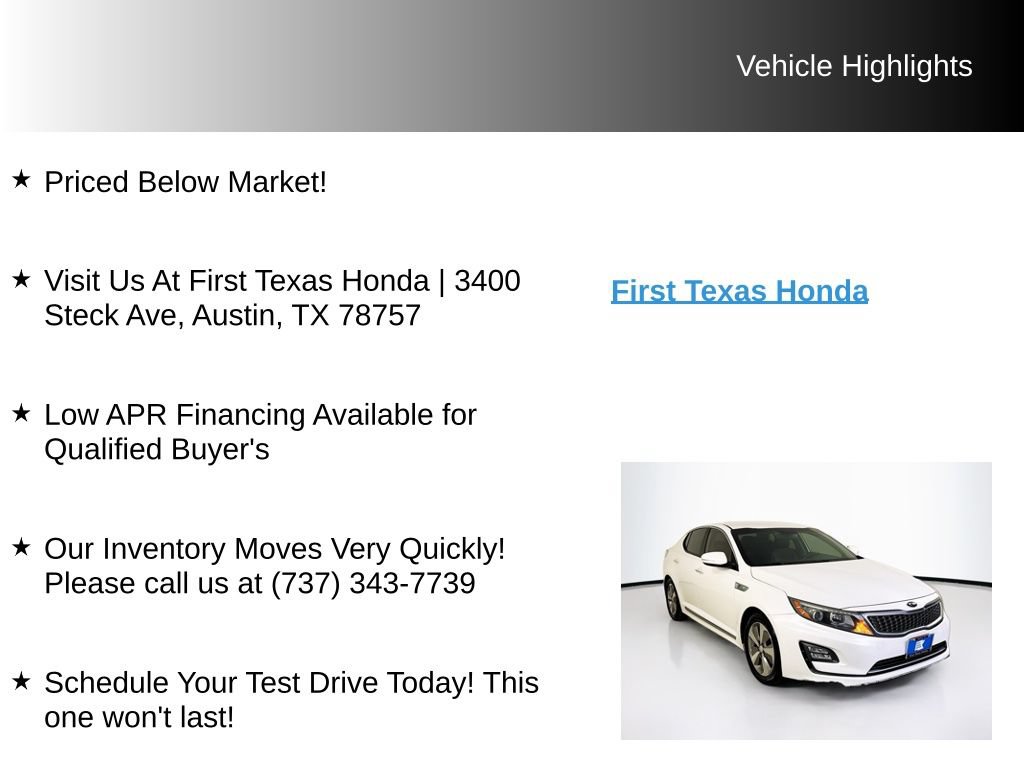 Used 2015 Kia Optima EX FWD image 9
