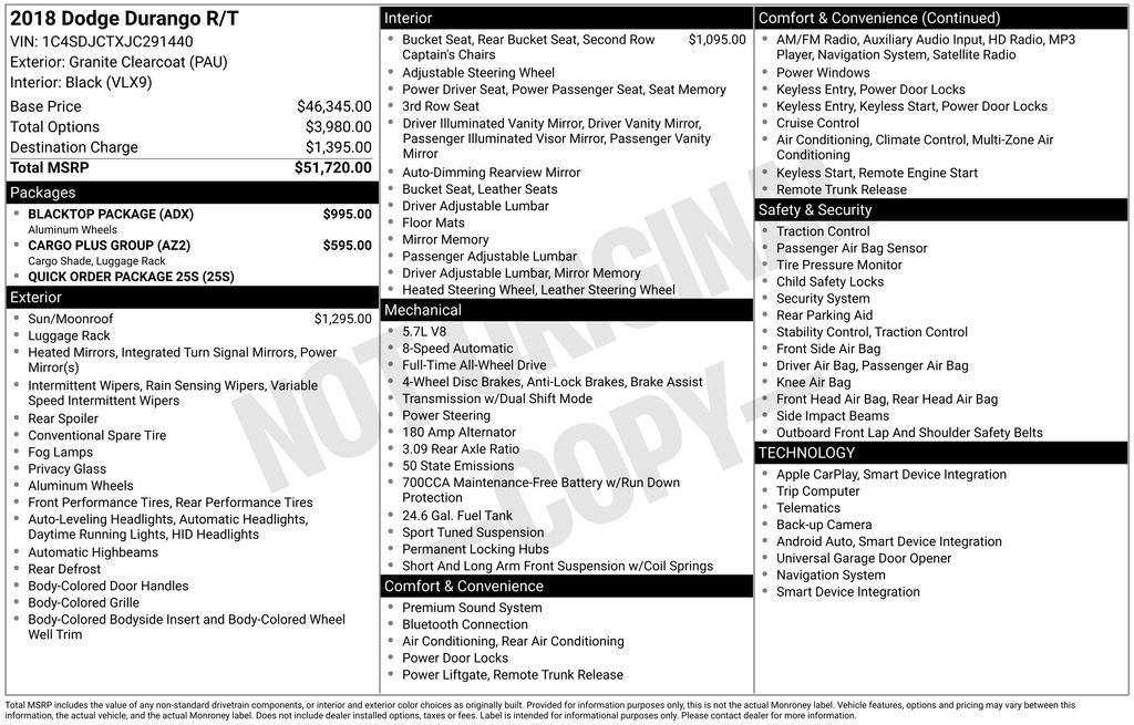 Used 2018 Dodge Durango R/T w/ Blacktop Package image 15