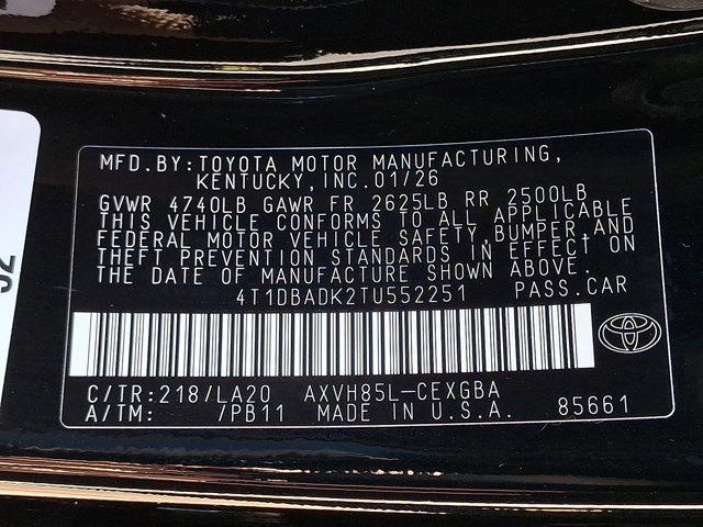 Used 2026 Toyota Camry XLE w/ Premium Package image 25