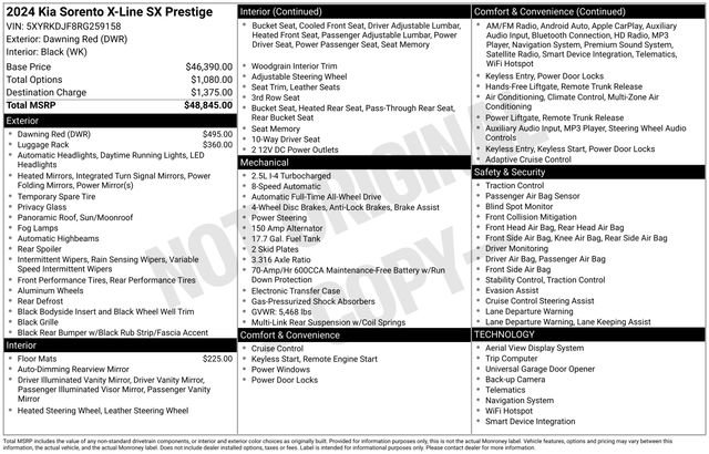 Used 2024 Kia Sorento SX Prestige image 53