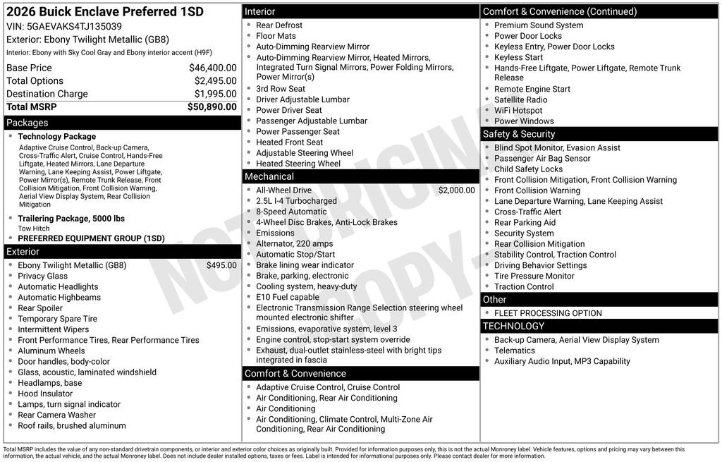 Used 2026 Buick Enclave Preferred image 9