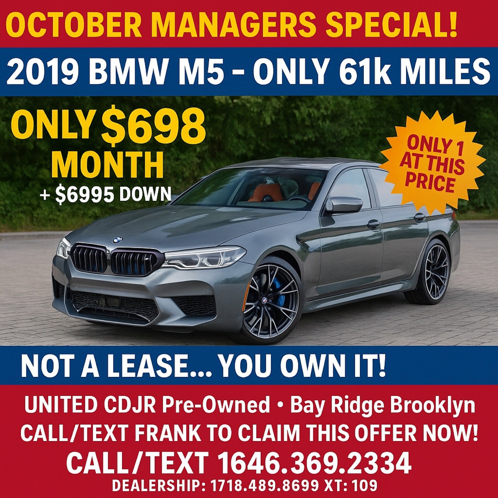 Used 2019 BMW M5 w/ Executive Package