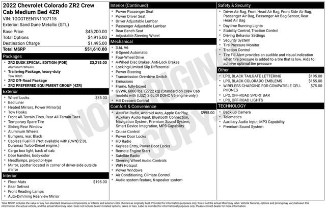 Used 2022 Chevrolet Colorado ZR2 w/ ZR2 Dusk Special Edition AWD/4WD video 2