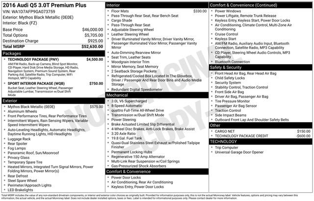 Used 2016 Audi Q5 3.0T Premium Plus w/ Technology Package image 16