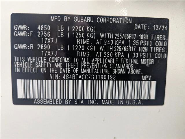Certified 2025 Subaru Outback Premium image 24