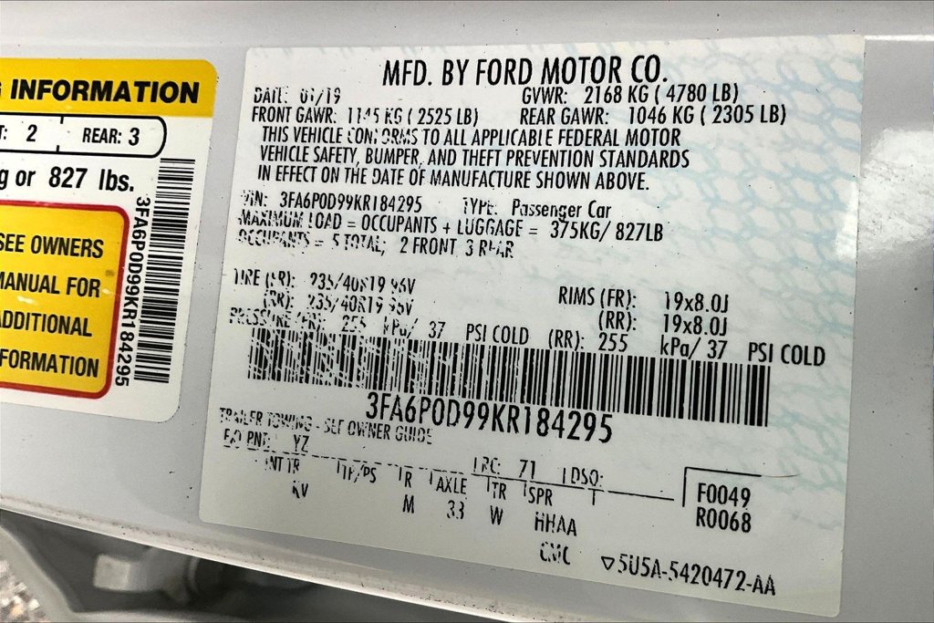 Used 2019 Ford Fusion Titanium AWD/4WD image 16