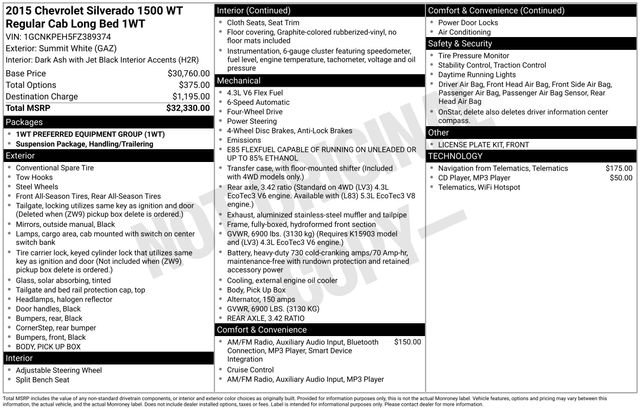 Used 2015 Chevrolet Silverado 1500 W/T image 7