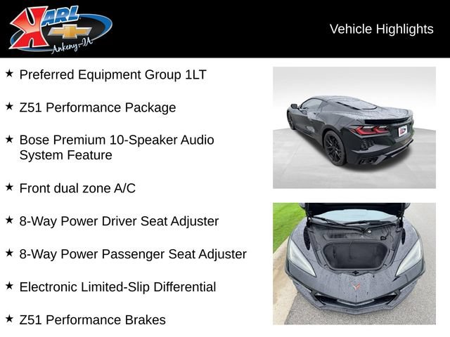 Used 2023 Chevrolet Corvette Stingray Coupe w/ Z51 Performance Package RWD image 2
