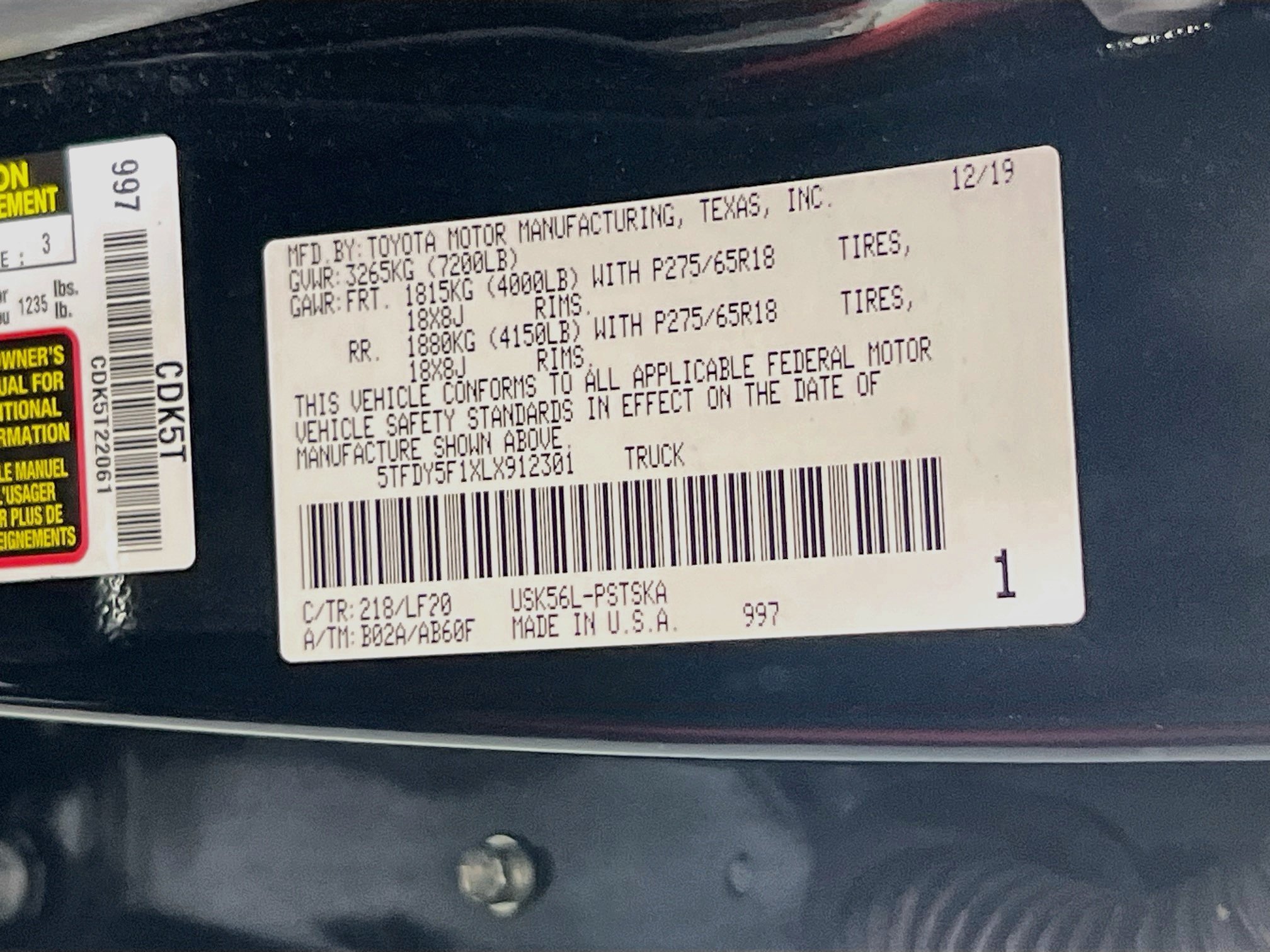 Used 2020 Toyota Tundra TRD Pro AWD/4WD image 33