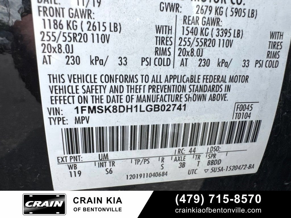 Used 2020 Ford Explorer XLT w/ Equipment Group 202A AWD/4WD image 29