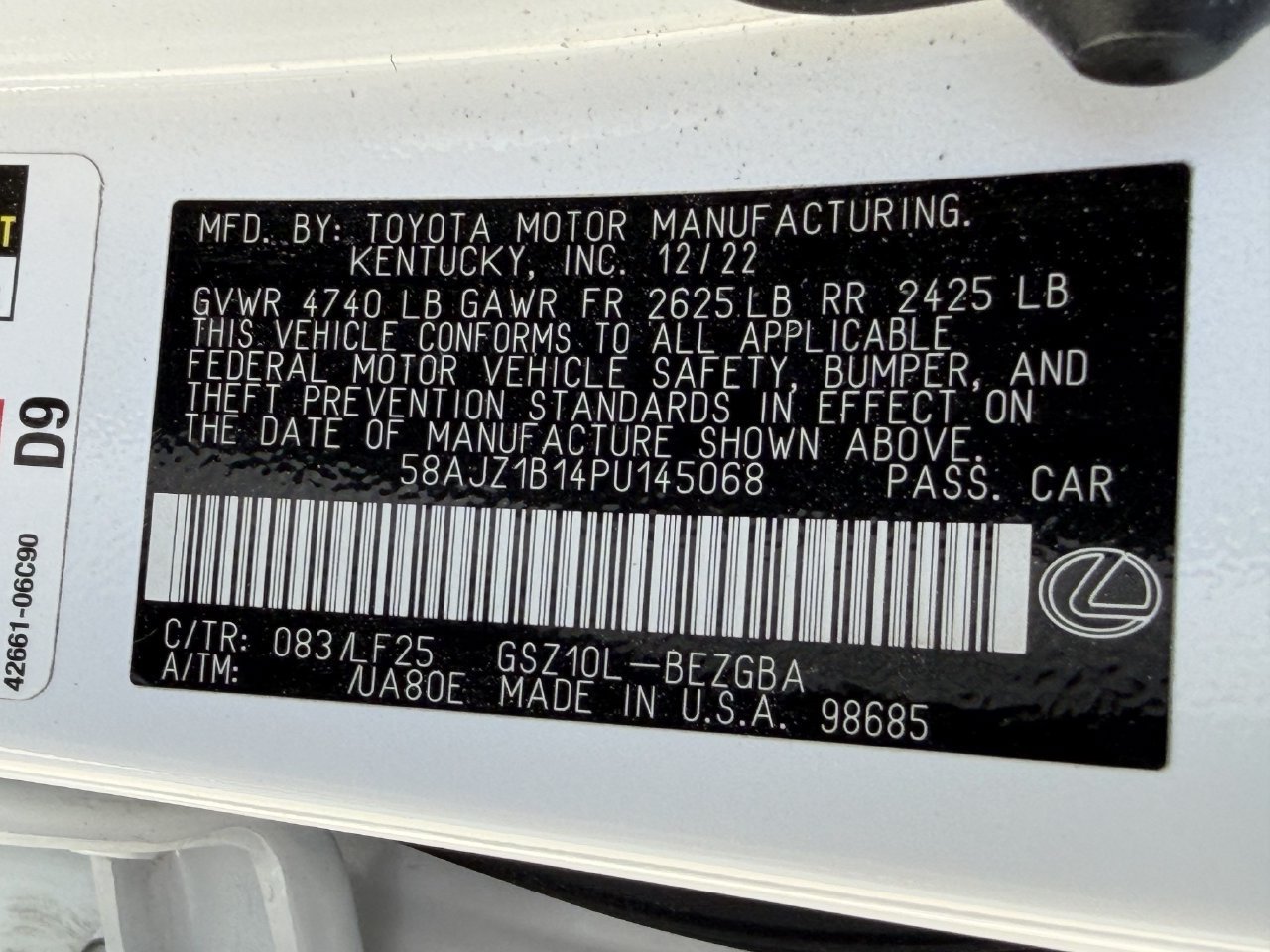 Used 2023 Lexus ES 350 F Sport w/ Accessory Package (Z2) FWD image 26
