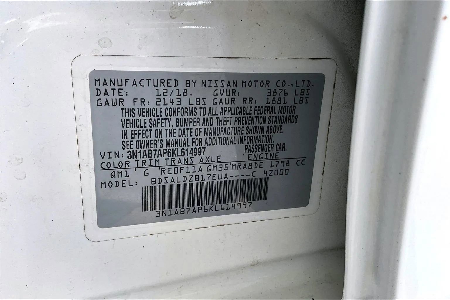 Used 2019 Nissan Sentra SV FWD image 16