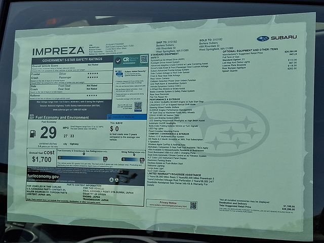 New 2026 Subaru Impreza 2.0i Sport AWD/4WD image 21