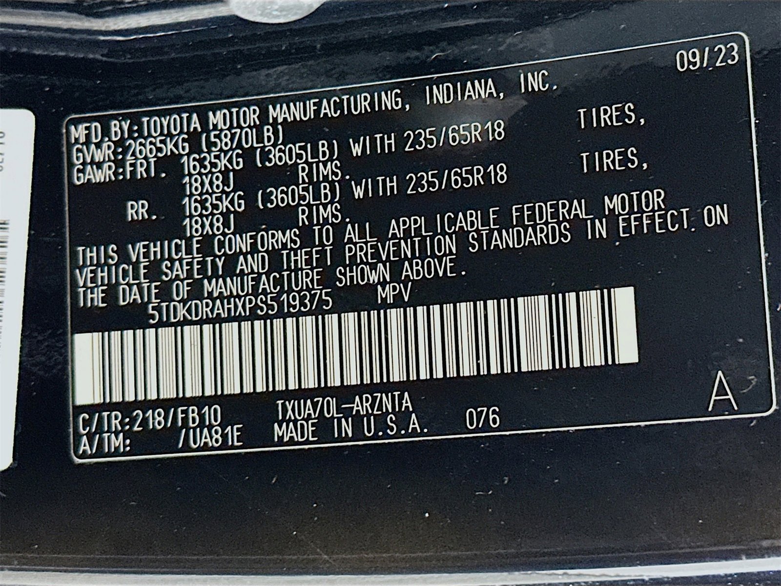 Certified 2023 Toyota Highlander L image 31