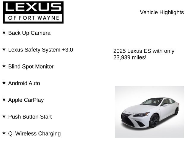 Used 2025 Lexus ES 350 w/ Accessory Package (Z1) FWD image 8