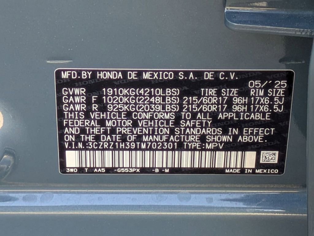 Certified 2026 Honda HR-V LX image 25