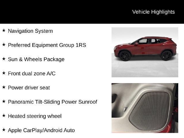 Certified 2019 Chevrolet Blazer RS w/ Sun and Wheels Package AWD/4WD image 27