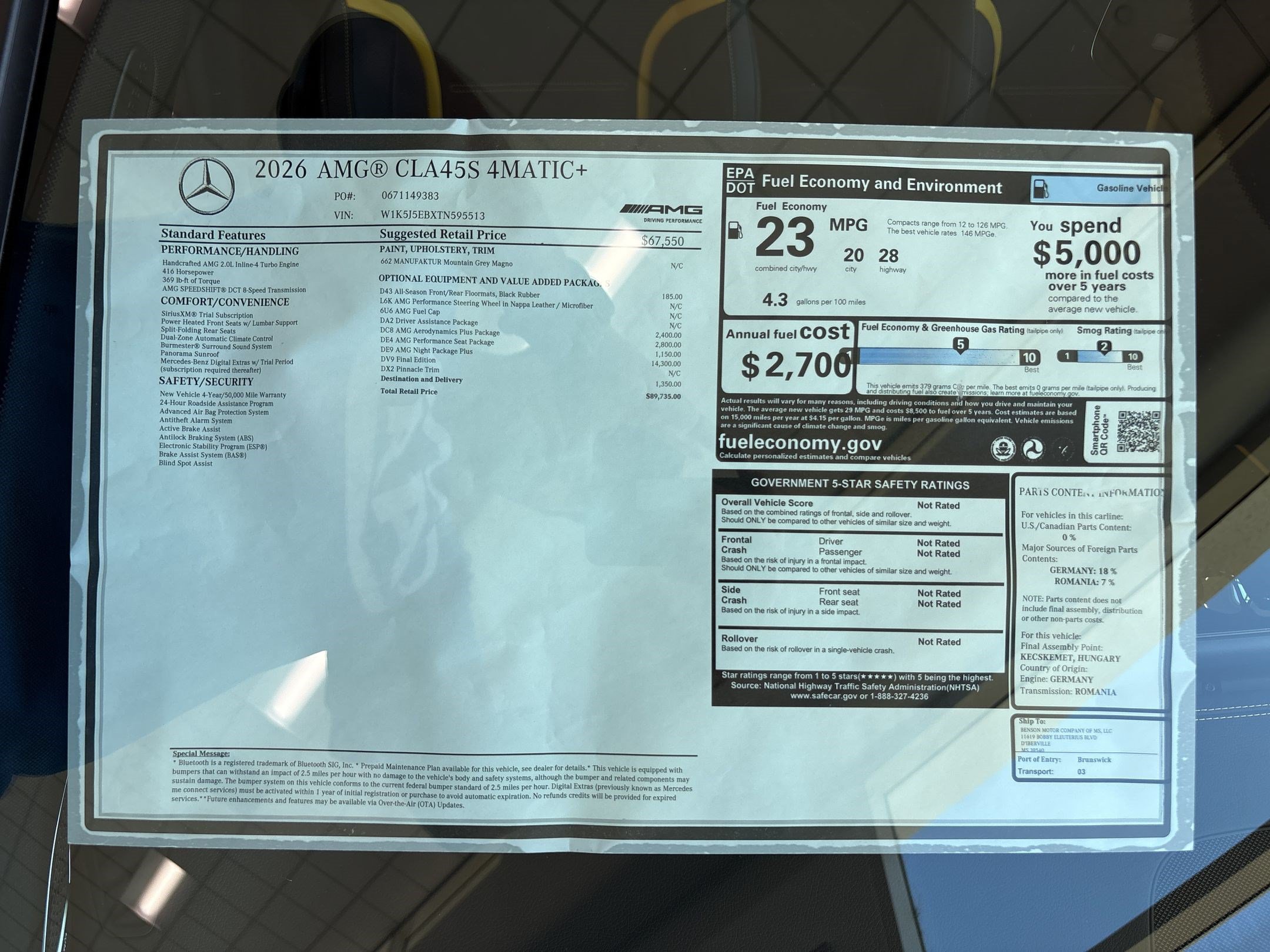 New 2026 Mercedes-Benz CLA 45 AMG S 4MATIC image 31