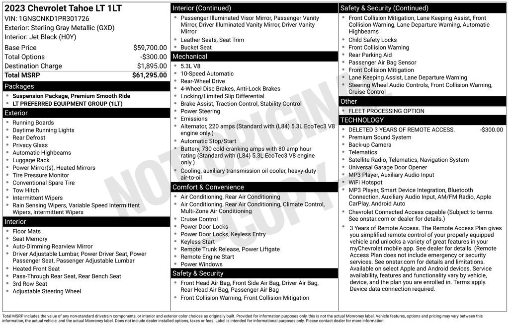 Used 2023 Chevrolet Tahoe LT RWD image 4