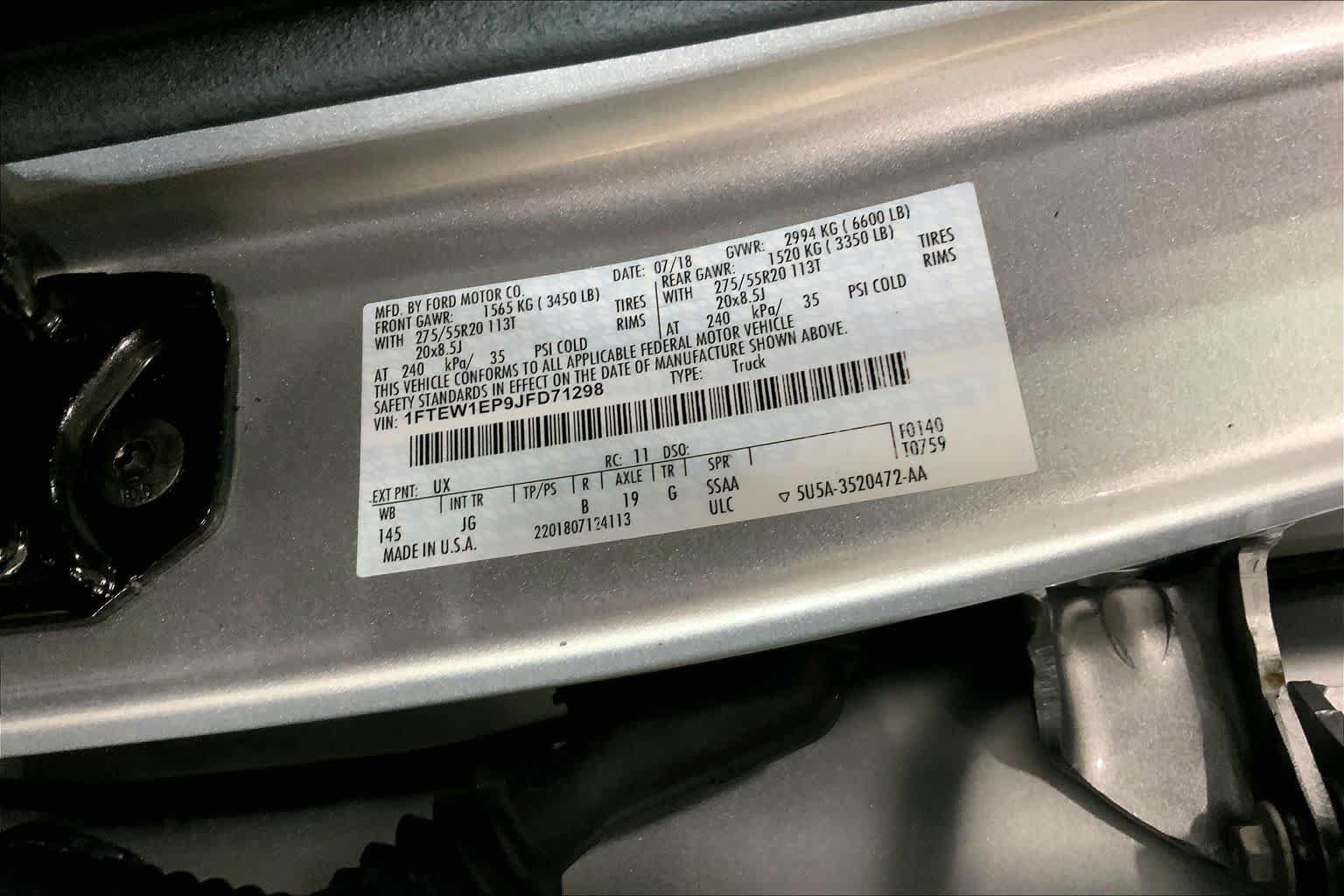 Used 2018 Ford F150 XL w/ Equipment Group 101A Mid AWD/4WD image 37