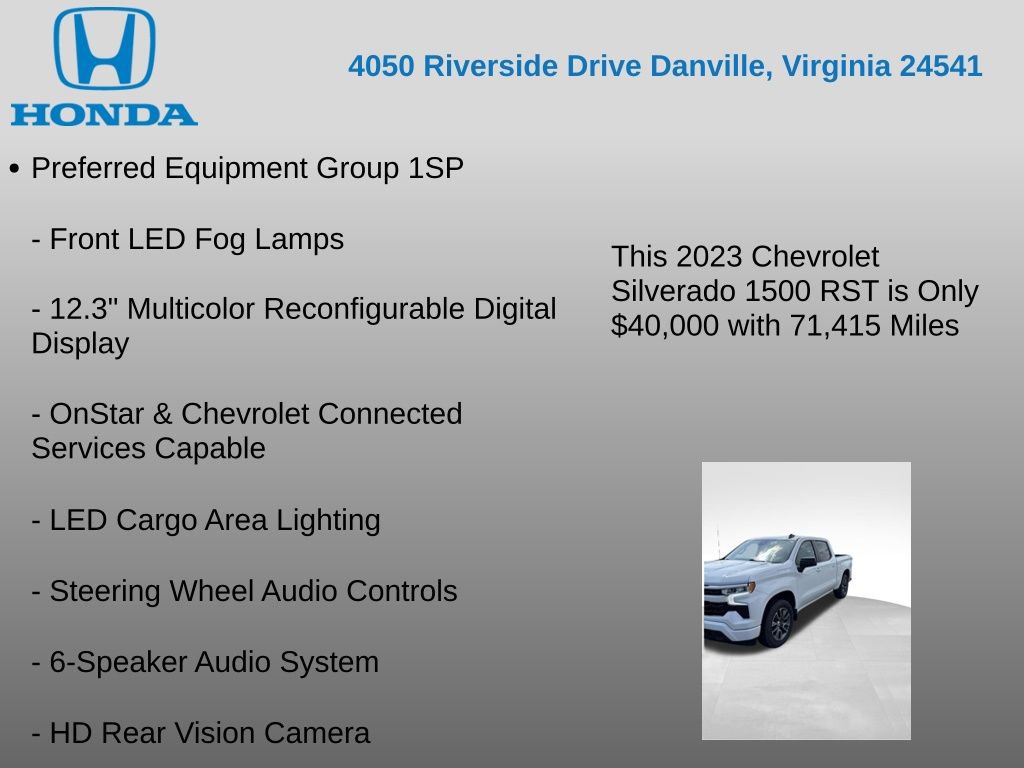 Used 2023 Chevrolet Silverado 1500 RST w/ Convenience Package II AWD/4WD image 22
