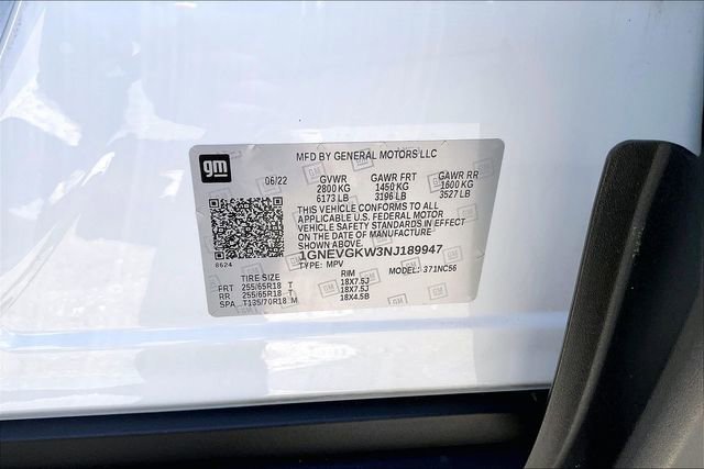 Used 2022 Chevrolet Traverse LT w/ LPO, Floor Liner Package AWD/4WD image 14