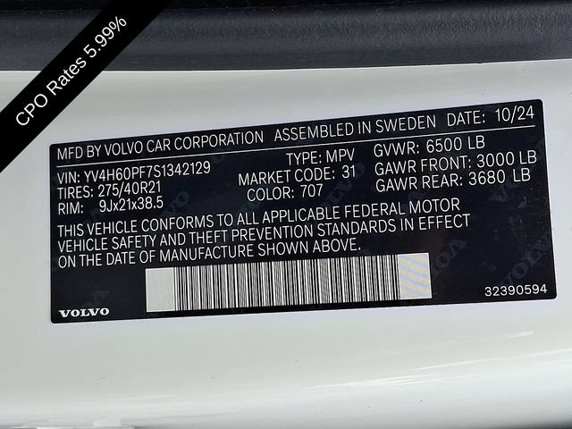 Certified 2025 Volvo XC90 T8 Ultra w/ Protection Package AWD/4WD image 31