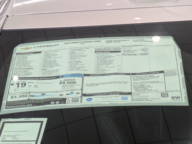 Certified 2026 Chevrolet Corvette Stingray Coupe w/ Z51 Performance Package image 16