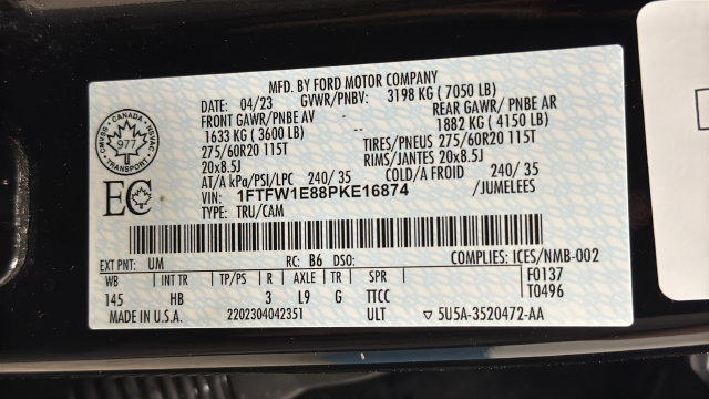 Used 2023 Ford F150 Lariat w/ Equipment Group 502A High AWD/4WD image 29