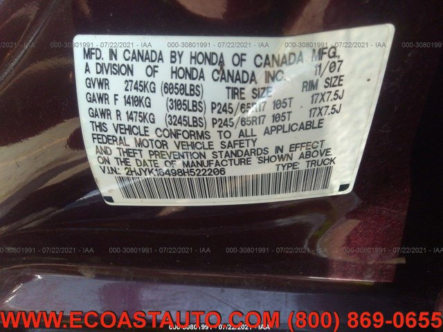 Used 2008 Honda Ridgeline RTS image 10