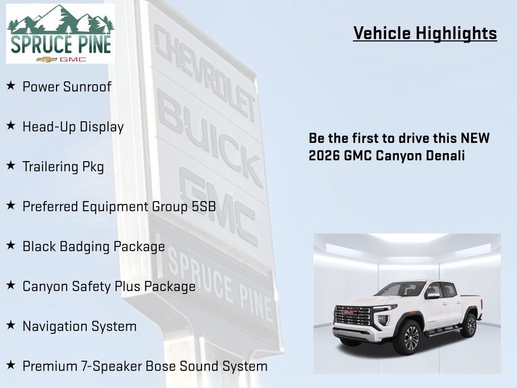 New 2026 GMC Canyon Denali w/ LPO, Black Badging Package AWD/4WD image 5