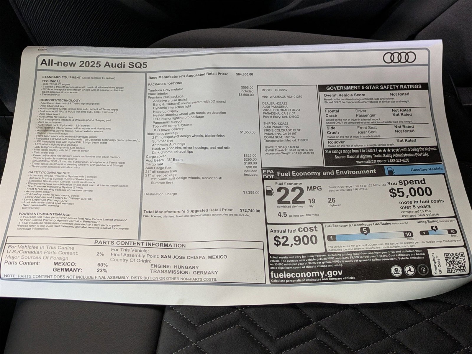 New 2025 Audi SQ5 Premium Plus image 18