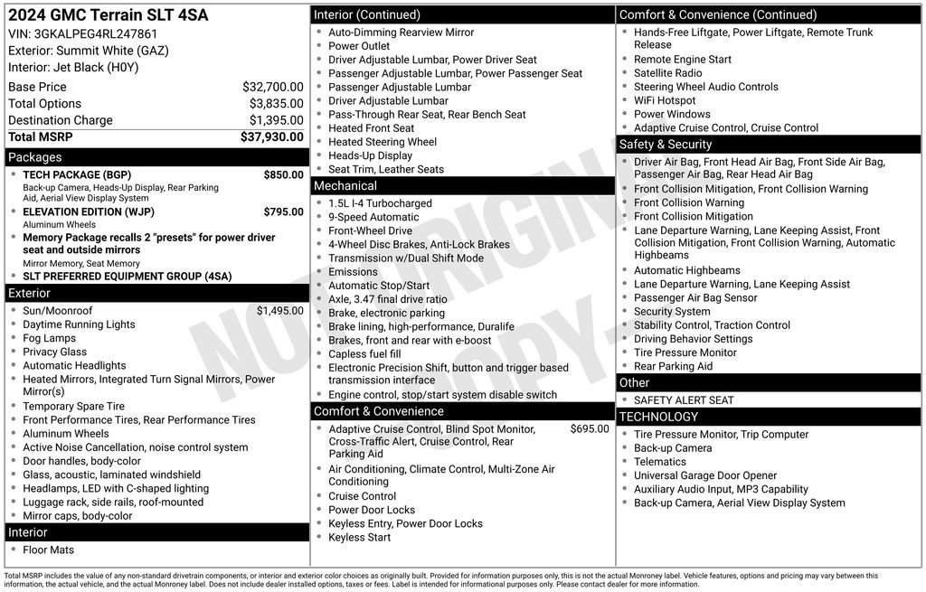 Used 2024 GMC Terrain SLT w/ Tech Package image 7