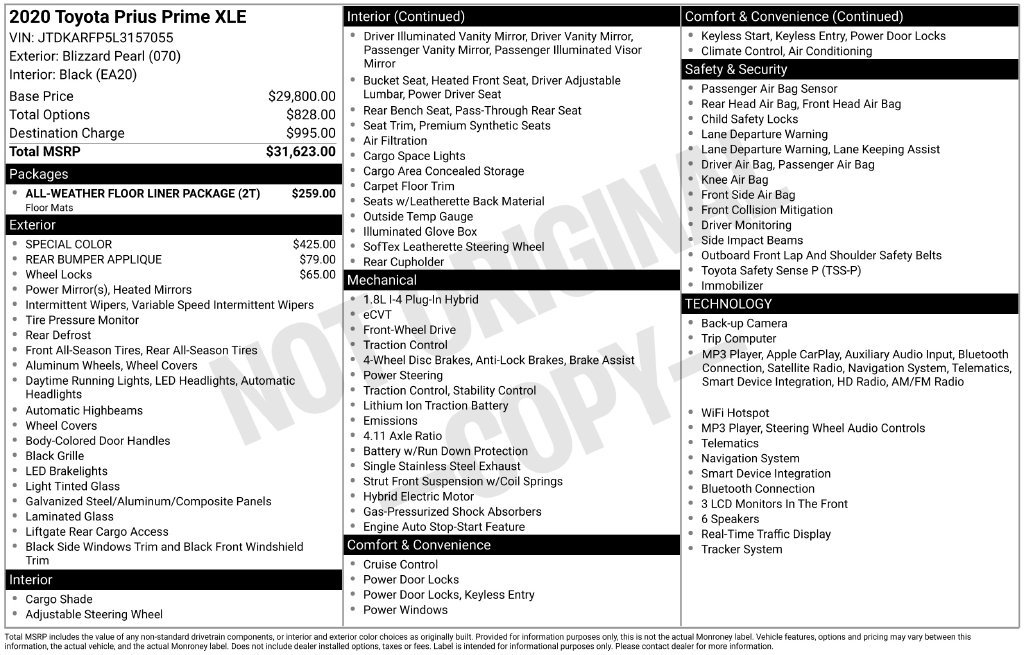 Used 2020 Toyota Prius Prime XLE FWD image 29