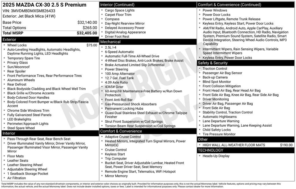New 2025 MAZDA CX-30 AWD 2.5 S w/ Premium Package image 7