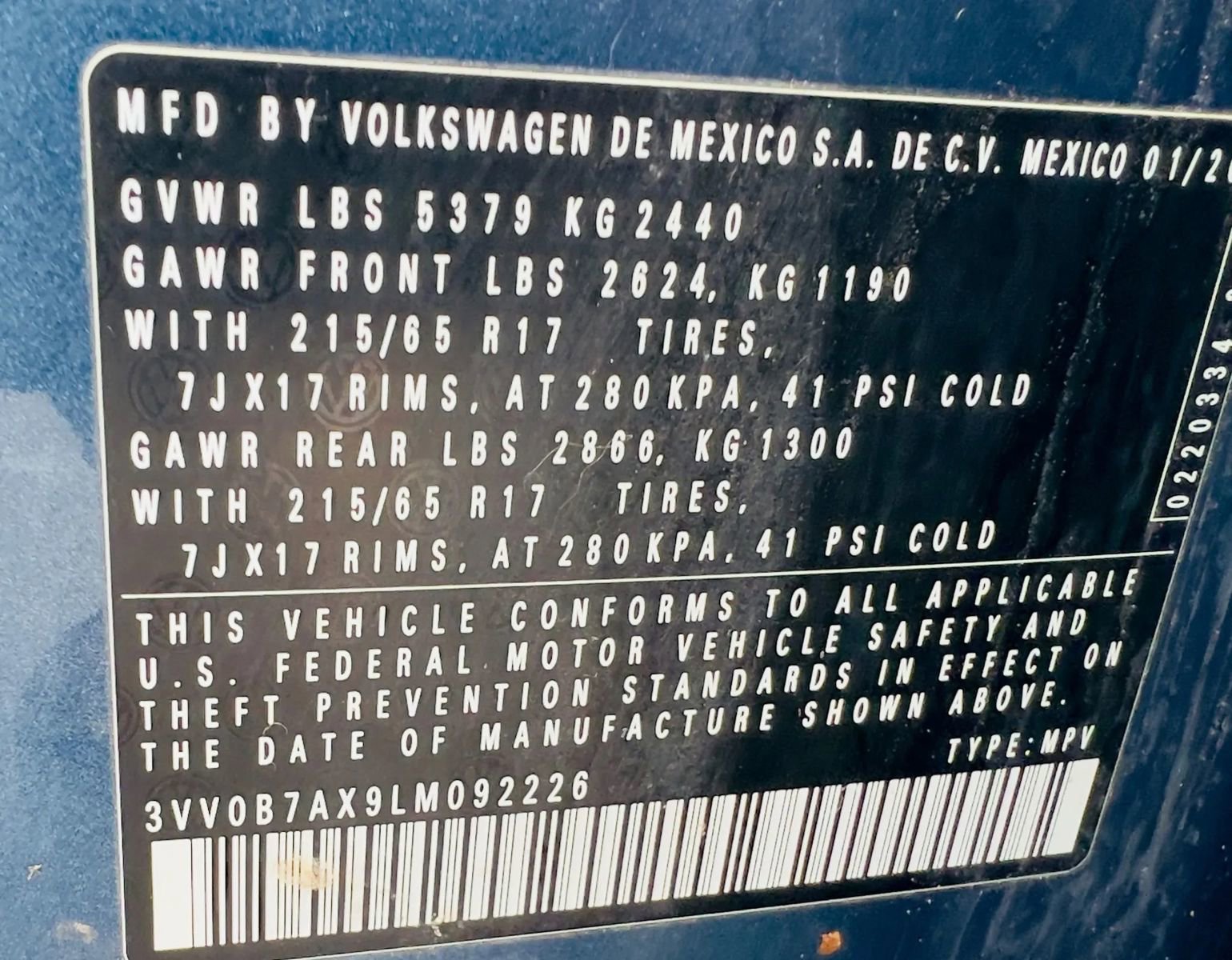 Used 2020 Volkswagen Tiguan S w/ 3rd Row Seat Package image 23