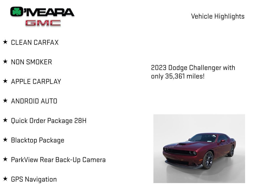 Used 2023 Dodge Challenger R/T w/ Blacktop Package RWD image 8
