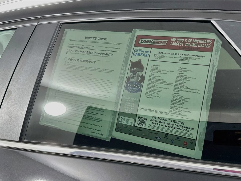 Used 2024 MAZDA CX-30 AWD 2.5 S w/ Preferred Package image 12