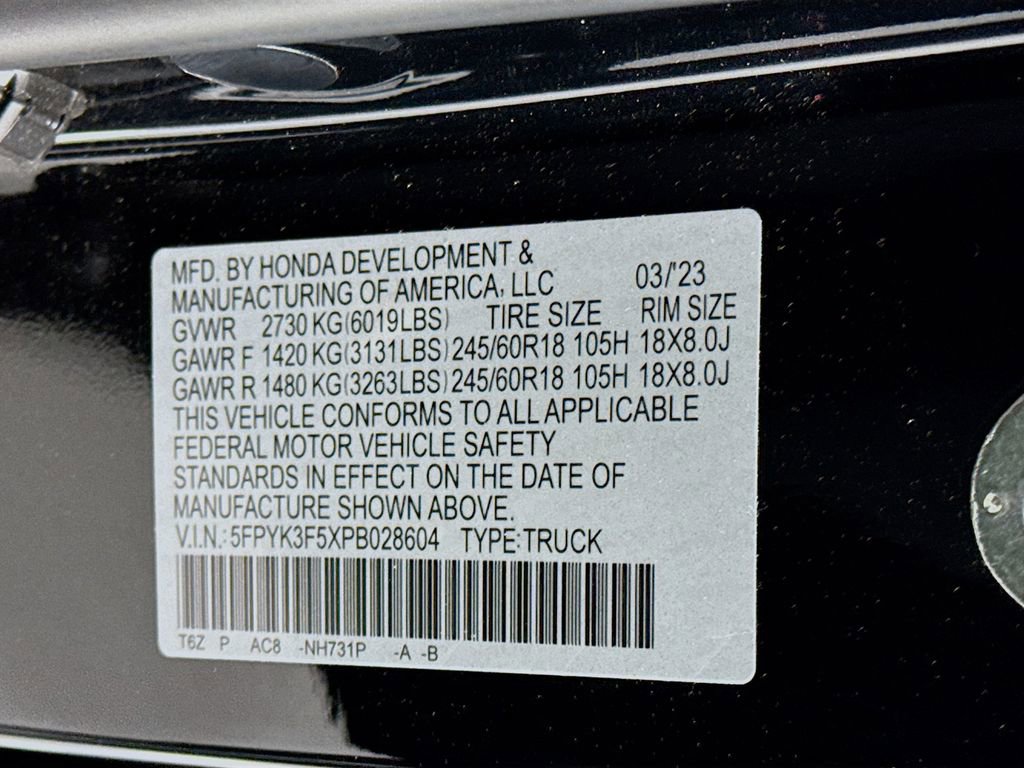 Certified 2023 Honda Ridgeline RTL image 35