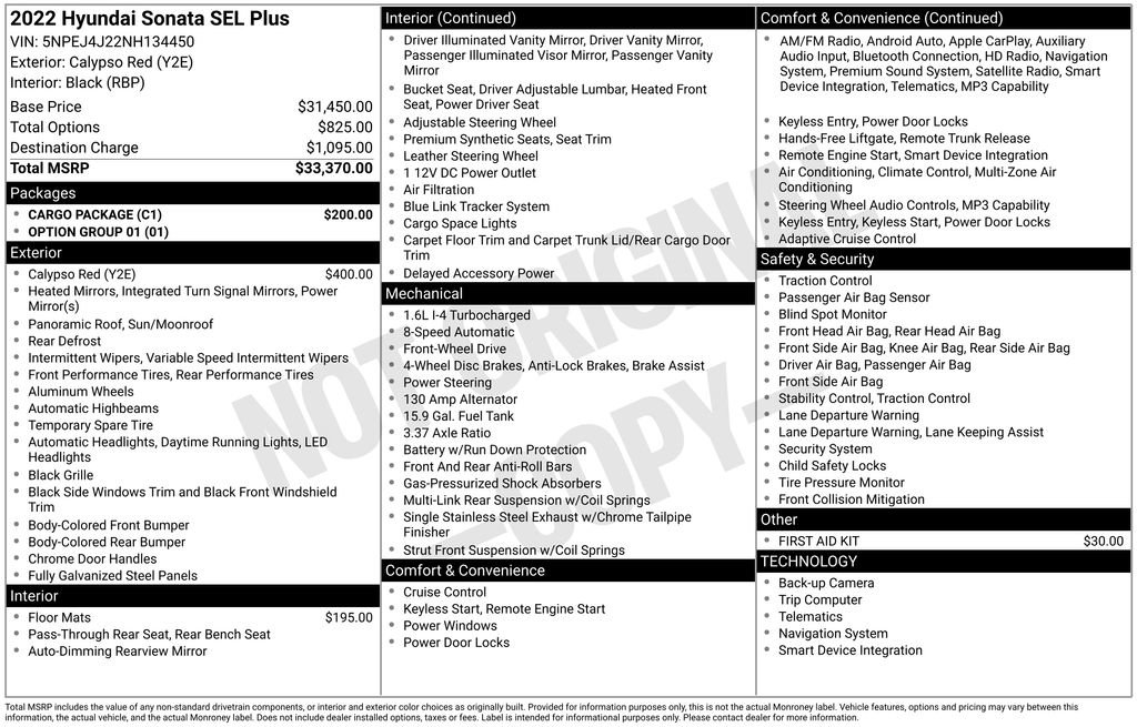 Used 2022 Hyundai Sonata SEL Plus w/ Cargo Package FWD image 4