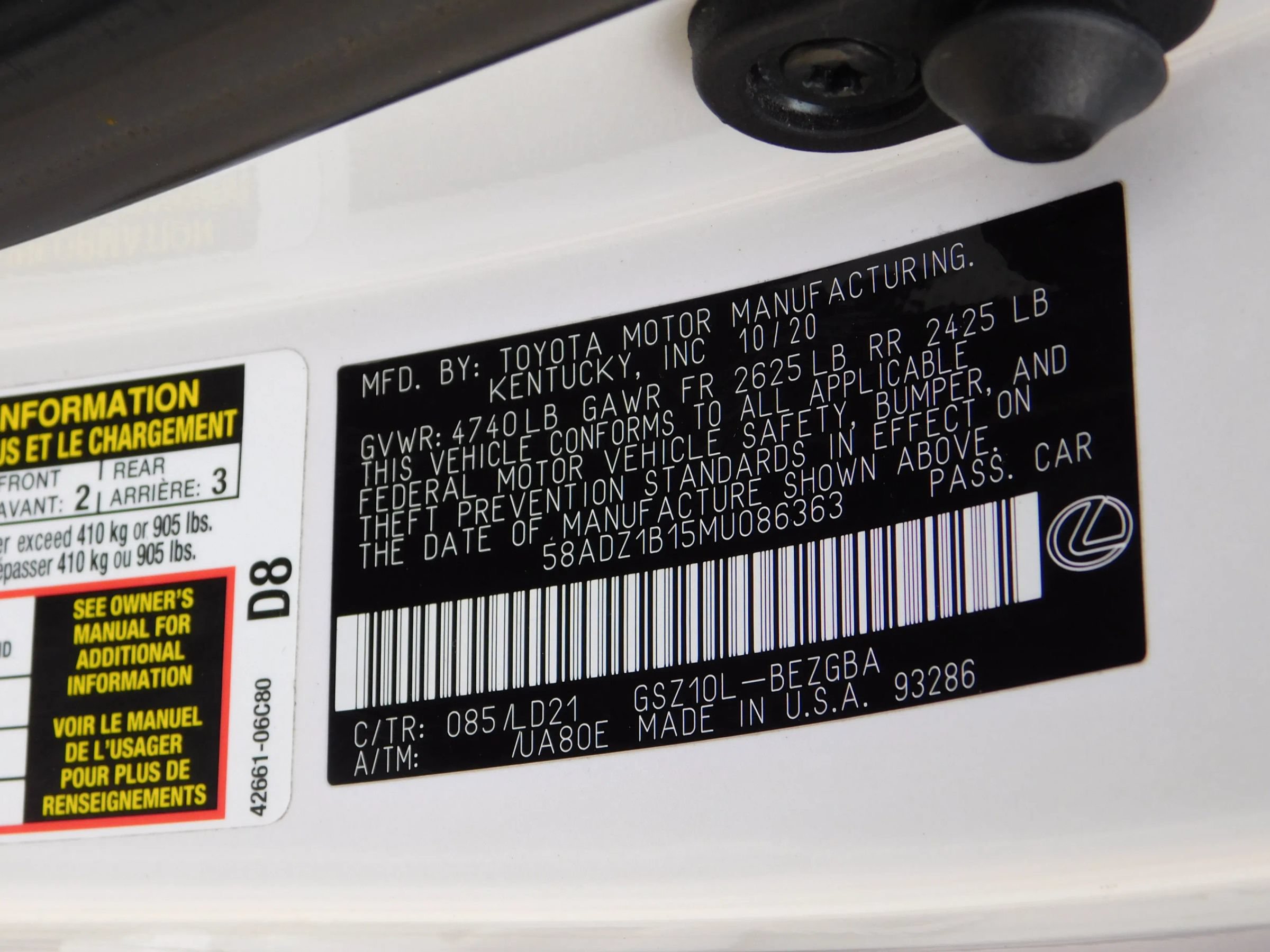Used 2021 Lexus ES 350 w/ Premium Package FWD image 27
