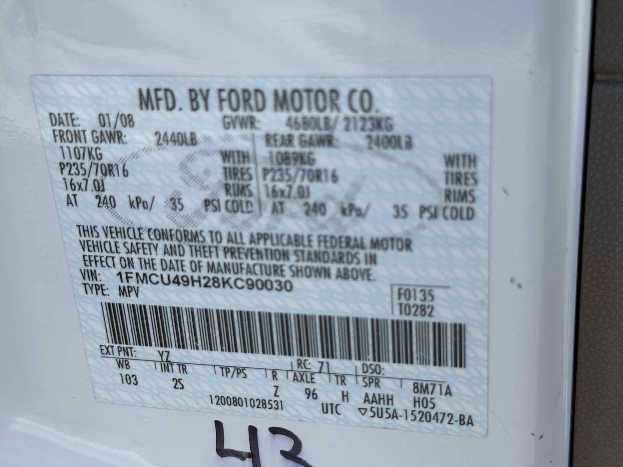Used 2008 Ford Escape 2WD Hybrid image 87