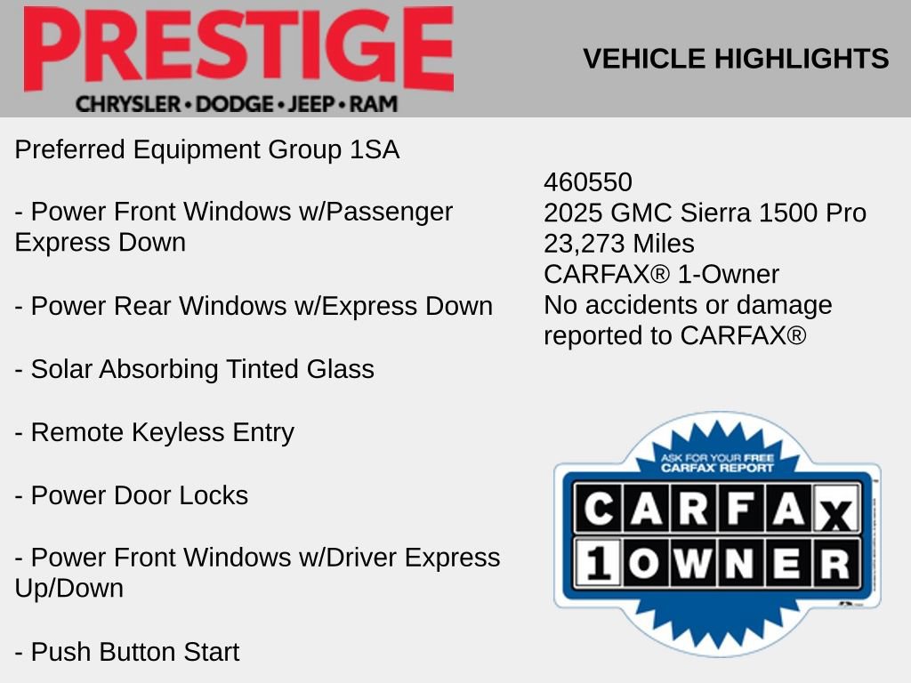 Used 2025 GMC Sierra 1500 Pro w/ Graphite Edition RWD image 2