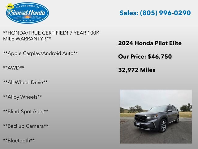 Certified 2024 Honda Pilot Elite image 6