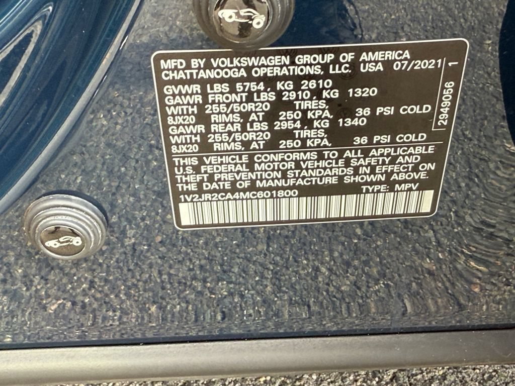 Used 2021 Volkswagen Atlas SE w/ Panoramic Sunroof Package FWD image 29