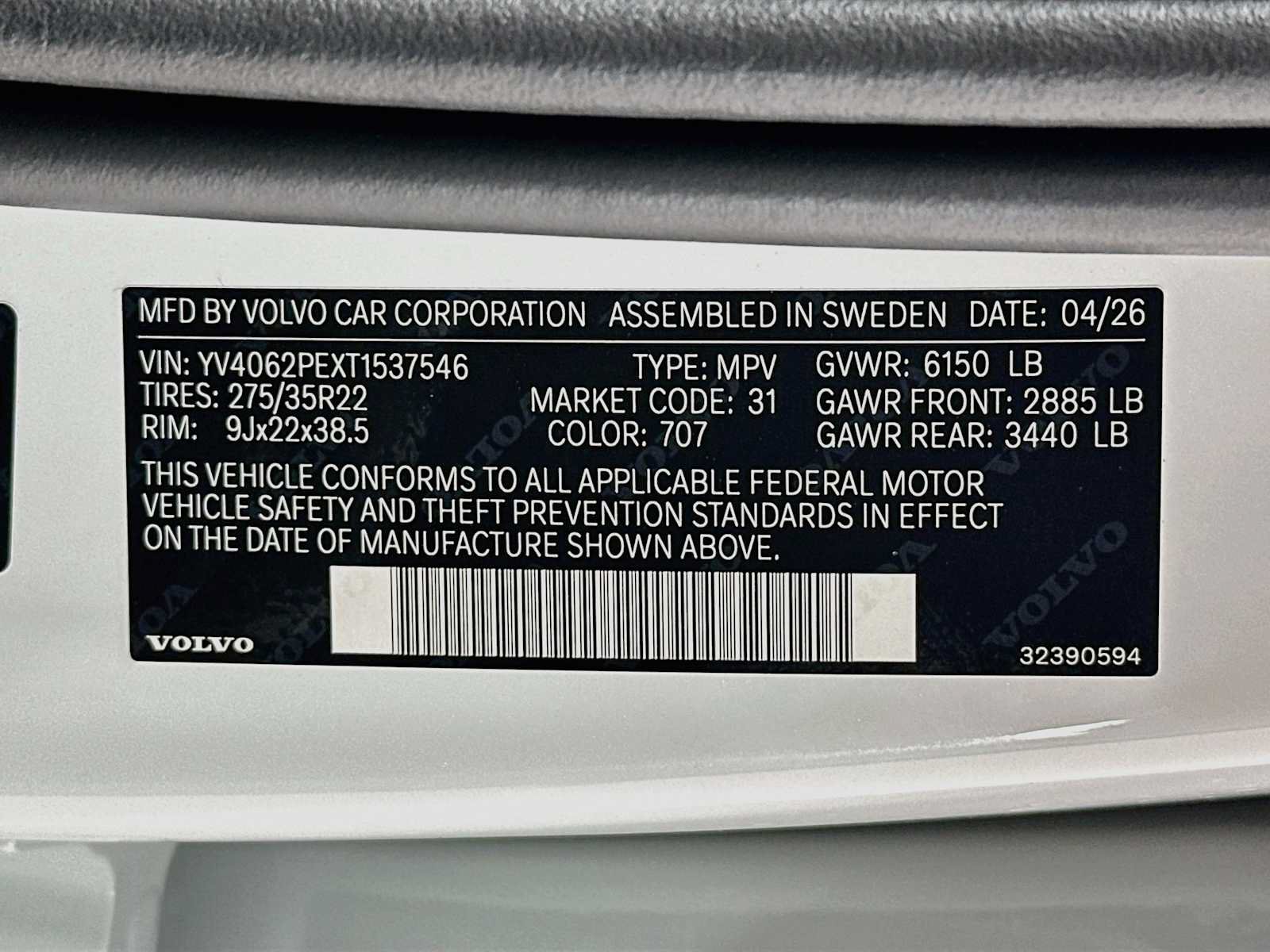 New 2026 Volvo XC90 B6 Plus w/ Protection Package Premier AWD/4WD image 31